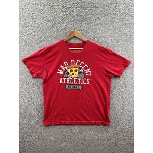 Mad Decent Athletics Pizza Mascot Get Mad Red T-Shirt Size XL